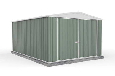 Absco 3.00mW x 4.48mD x 2.06mH Double Door Utility Shed - Pale Eucalypt - Shed City